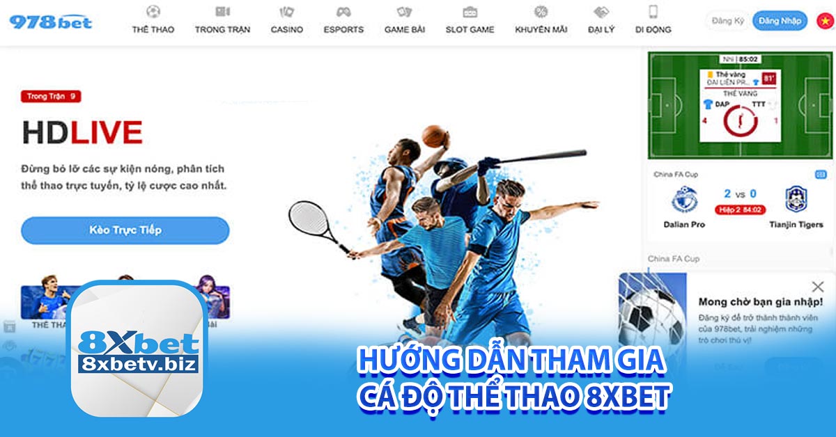 Hướng dẫn tham gia cá độ thể thao 8xbet